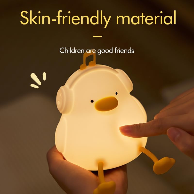 ATSUI Night Light for Kids, Squishy Duck Design, 3 Level