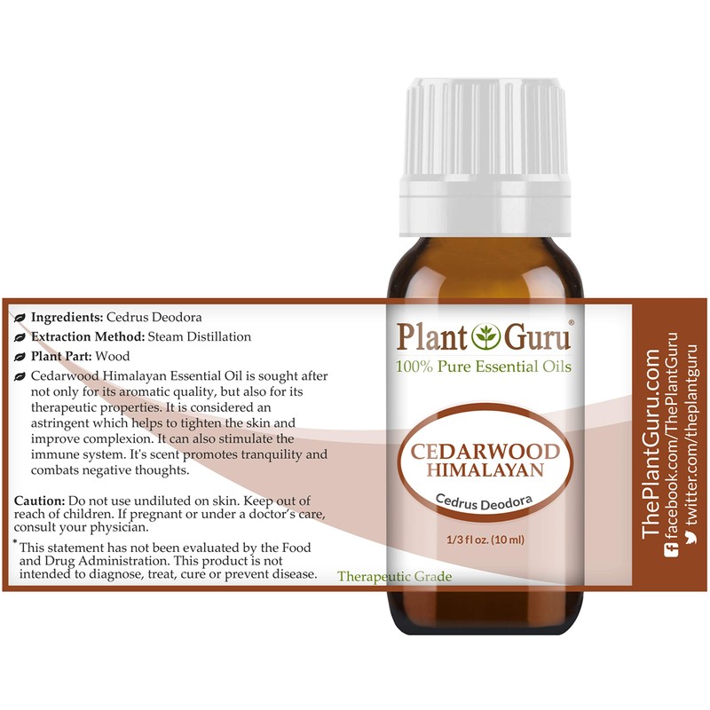 Cedarwood (Himalayan) Essential Oil 10 ml 100% Pure Undiluted Therapeutic