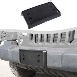 SQQP Front License Plate Holder Fit for 2018-2024 Jeep Wrangler JL JLU & Gladiator JT, License Plate Frame Mount Bracket (Black)