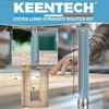 KEENTECH Carbide Tipped Extra Long Straight Router Bit, 1/2 Inch