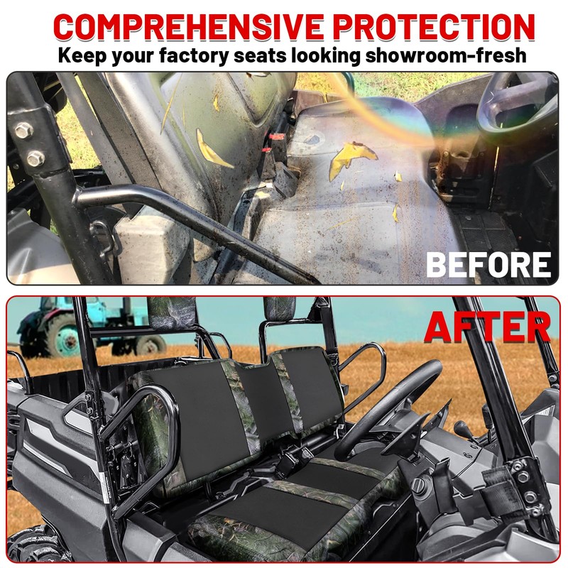 StarknightMT UTV Pioneer Seat Cover Bench Cover Compatible with Pioneer