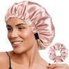 YANIBEST Double Layer Satin Bonnet Silk Bonnet for Sleeping Adjustable