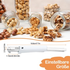 Manual Can Opener, Jar Opener, Screw Lid Opener, Adjustable Lid Opener for Screw Jars, Multifunctional Bottle Opener for Seniors, Arthritis Patients, Weak Hands (White)