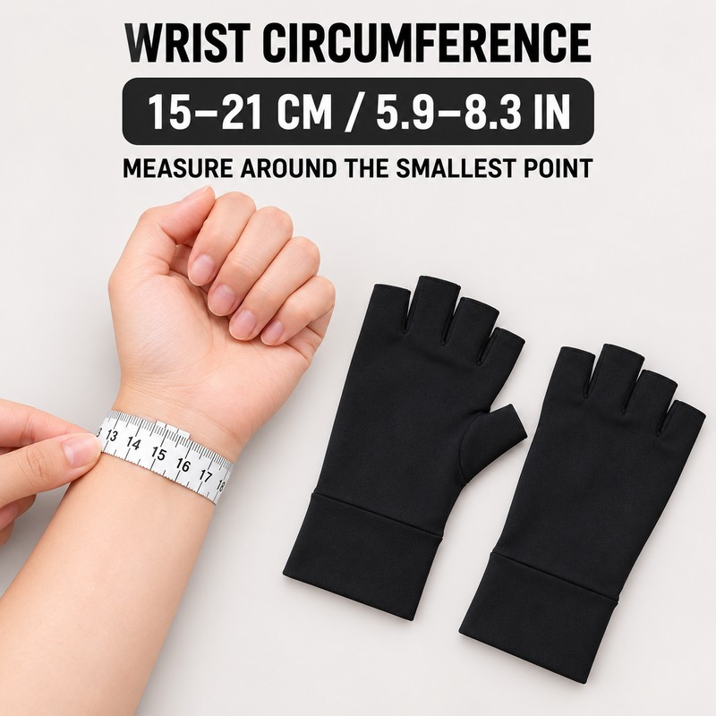 2-Pack Fingerless Compression Glove Pairs with Magnetic Dot Design, Unisex