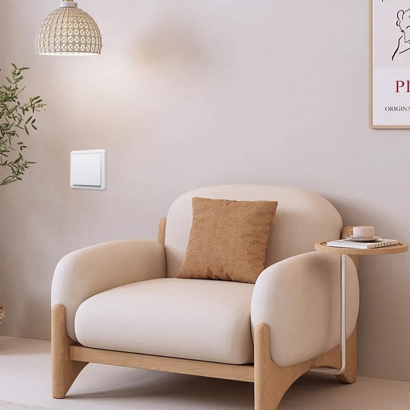 GOIYZTTR Flush-Mounted On/Off Switch Toggle Switch Light Switch All-in-One White