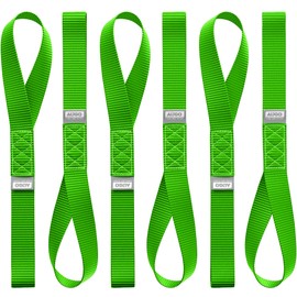 AUGO Heavy Duty Soft Loops –Pack of 6-1.5” x 17” Tie Down Anchor Straps for Use w/Ratchet Strap Hooks – 3000Lb Load Capacity & 10,000Lb Break Strength – Great for Motorcycle, Bike, Roof Rack, Etc.