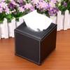 KINGFOM Square Tissue Box, PU Leather Cosmetic Tissues Box, Tissue