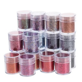 TEHAUX 20pcs Shiny Nail Art Sequins Glitter Decorations for Creative Manicures for Nail Salon Art Includes Gradient Deep and Christmas Colors
