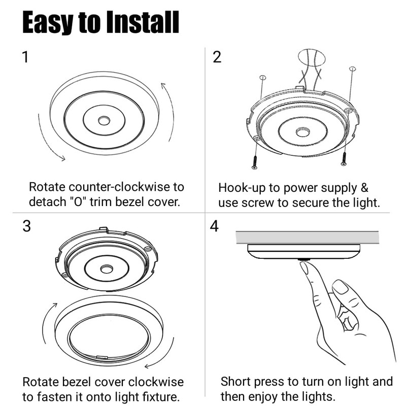 acegoo 12 V LED Ceiling Light, Motorhome Lamps Two Colours