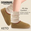 CUSHIONAIRE Keto Womens Slippers- Genuine Suede Cozy & Stylish, Memory