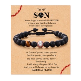 JOGDIAM Baseball Gifts for Boys 8-12 12-14, Baseball Stocking Stuffers for Boys Baseball Bracelets Accessories for Boys Birthday Graduation Gifts for Son Teen Boys