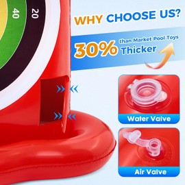 Pool Toys for Kids, Inflatable Dart Board Toss Water Game, Giant Pool Games for Kids, Swimming Pool Floats, Beach Yard Outdoor Play, Summer Party Birthday Gift 3 4 5 6 7 8 9 12 Yrs Boy Girl Teen Adult
