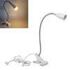 E26/E27 Clip Desk Lamp Holder 5.9ft Cable 11.8in Gooseneck Design