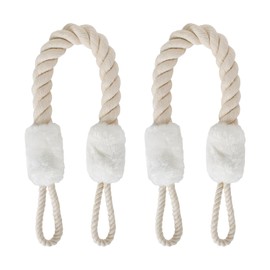 2PCS Anti-Collision Door Handles Rope Pet Teeth Protection Rope Buffer Doorstop Rope Soft for Bedroom Door Balcony Door, Doorstop Rope (White)