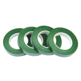 JFFX 4 Rolls Floral Tape 1/2" Wide 30 Yards/Roll Floral Tapes for Bouquet Stem Wrap and Flowers Making Craft Projects (Green)