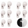 10 Packs Shower Curtain Clips with Suction Cup to Prevent