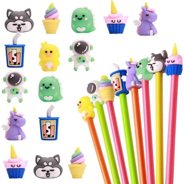 Bitty Buddy Pencil Toppers Bulk 100pcs – Cute Mini Pencil