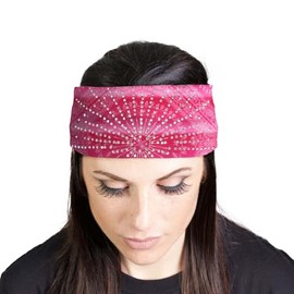 Milwaukee Leather | Bling Designed Wide Headbands-Headwraps for Women Biker Bandana - One Size