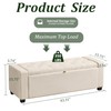 Royal Windsor Ottoman with Storage,Tufted Storage Bench with Safety Hinge,Holds