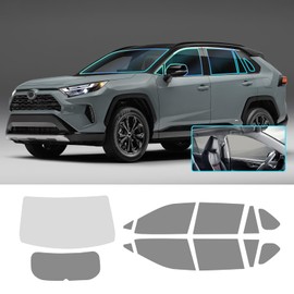 FDAIUN Precut Window Film Tint Kit for Toyota RAV4 2019-2024 PVC Sun Blocking Protection Privacy All Sides Cars Block Infrared UV Rays (Front Windshield 80%, Other 35%, Whole Car Set)