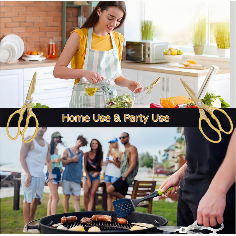 AWinjoy Kitchen Scissors, Heavy Duty Sharp Kitchen Shears Dishwasher Safe,