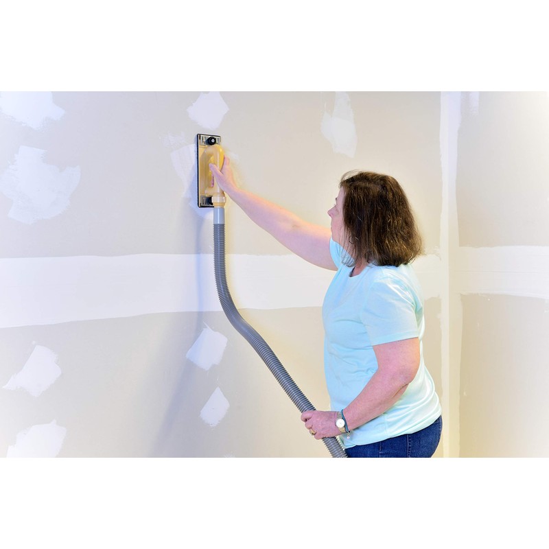 Hyde Tools 09165 Dust-Free Drywall Vacuum Hand Sander with 6-Foot