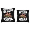 Vermicomposting Bin Composter Worm Farming Worm Composting Throw Pillow