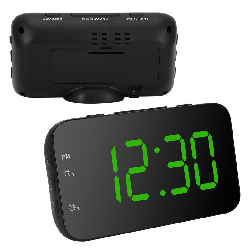 LED Digital Alarm Clock Portable Desk Clock with Snooze for