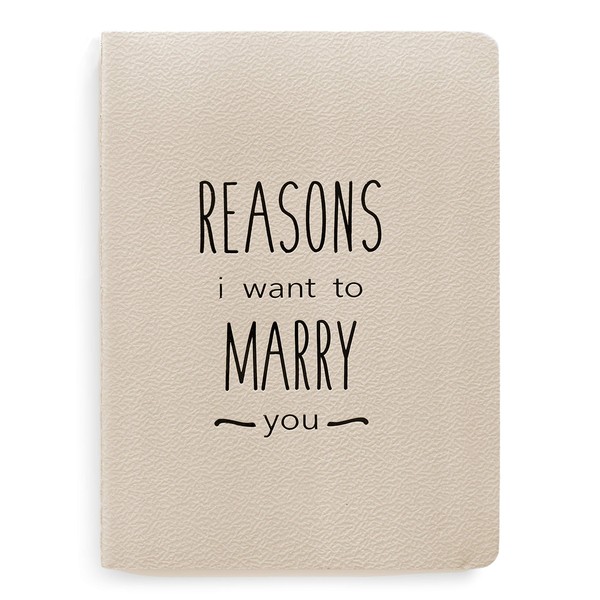 Reasons I Want to Marry You Journal Notebook - Love Letter Wedding Book Gift for Husband or Groom to Bride, Engagement or Proposal Gifts - 40 Blank Pages (20 Sheets) 6 x 4.5-inches