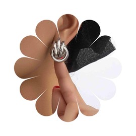 Dervivea Geometric Twist Dangle Earrings Chunky Twits Knot Stud Earrings Silver Knot Metal Earrings Chunky Knot Earrings Statement Earrings Jewelry for Women and Girls