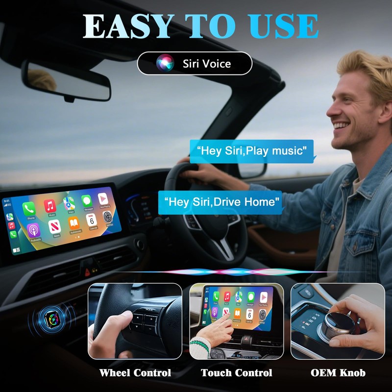 Wireless CarPlay Adapter, 2026 Upgraded Wired to Wireless for Apple