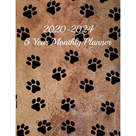 2020-2024 5 Year Monthly Planner: 8.5 X 11 Dog Lovers 5 Year Monthly agenda planner