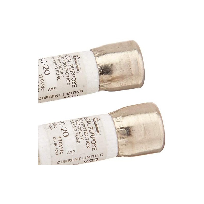 Bussmann BP/SC-20 20 Amp Time-Delay Class G Melamine Tube, 600V