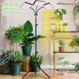 2024 LBW Grow Lights for Indoor Plants with Stand, 642 LEDs Full Spectrum Standing Plant Light, Tall Floor Plant Lamp with 3/6/12H Timer, 6 Brightness, 3 Modes, 63 " Adjustable Tripod