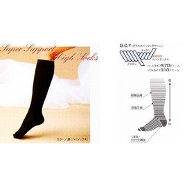 Bombolan Bonvolant Slim High Socks, 2 Pairs (Black), Graduated Compression High Socks (M)