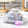 Duscdesp Pack of 24 Rectangular Plastic Boxes with Lids in