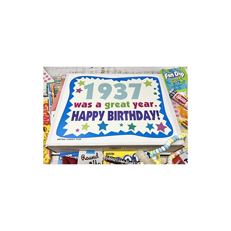 RETRO CANDY YUM ~ 1937 88th Birthday Gift Box of