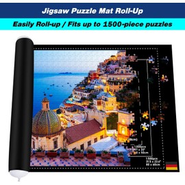 Collectix Tapete enrollable de fieltro de alta calidad, antideslizante y hermosamente suave, almacenamiento de rompecabezas 3 en 1 para 500, 1000 y 1500 piezas, ahorro portátil, soporte y soporte