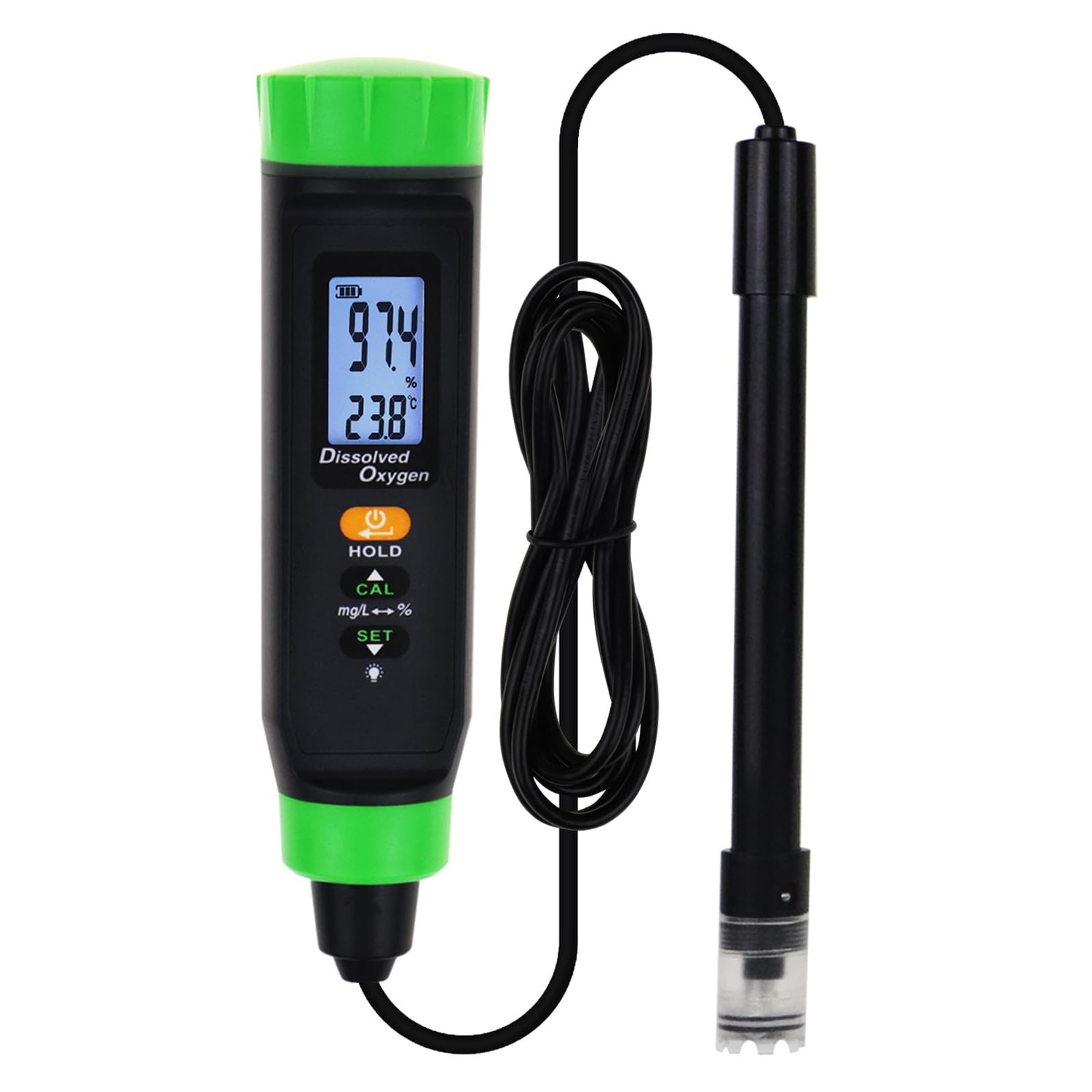 Digital Rechargeable Dissolved Oxygen Meter | Precise DO Tester w/Self ...