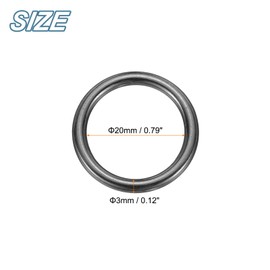 QUARKZMAN 10 Stück O-Ring Schnallen 3/4" (20mm) Zinklegierung galvanisiert Runde Ring Schnallen Mehrzweck-Schnalle Schleifenring für Hardware Taschen Gürtel Handwerk DIY Zubehör, Gunmetal