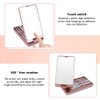 LED Lighted Makeup Cosmetic Mirror with Makeup Brushes Travel Folding