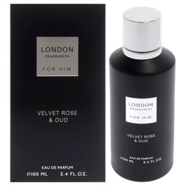 London Fragrances Velvet Rose and Oud for Men - 3.4 oz EDP Spray