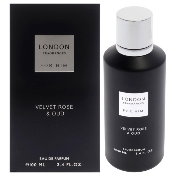 London Fragrances Velvet Rose and Oud for Men - 3.4