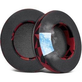 SOULWIT Cooling-Gel Ear Pads Cushions Replacement, for Razer Blackshark V2 X/Blackshark V2 HyperSpeed Headset, Ear Pads Cushions with High-Density Noise Isolation Foam - Red Storm
