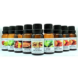 Crazy Candles 9 Bottles Set (Apple Collection) 1/2 Fl Oz Each (15ml) Premium Grade Scented Fragrance Oils