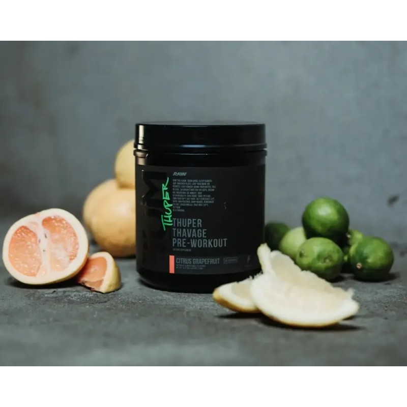 Raw Cbum Thuper Thavage Pwo Pre Entreno 20 Servicios Sabor