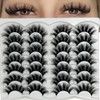 VOCOAK Lashes Mink Wispy Thick Fluffy Lashes Pack 3D Big