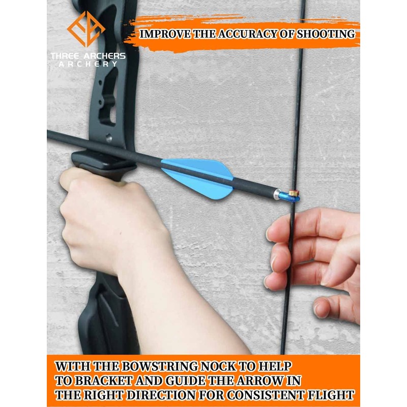 THREE ARCHERS Archery T Bow Square Set Bowstring Nocking Point