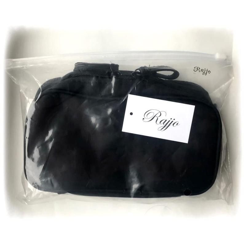 Rajjo Makeup Pouch, Double Layer, Pockets, Functional, Double Zipper, Makeup