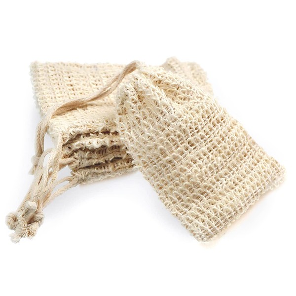 ZEPELOFFY ZEPELOFFY Soap Bag,5 Packs Bar Soap Pouch,Sisal Soap Saver